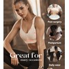 Lemorosy Women's Post-Operative Strong Support Sports Bra Adjustable Without Underwire