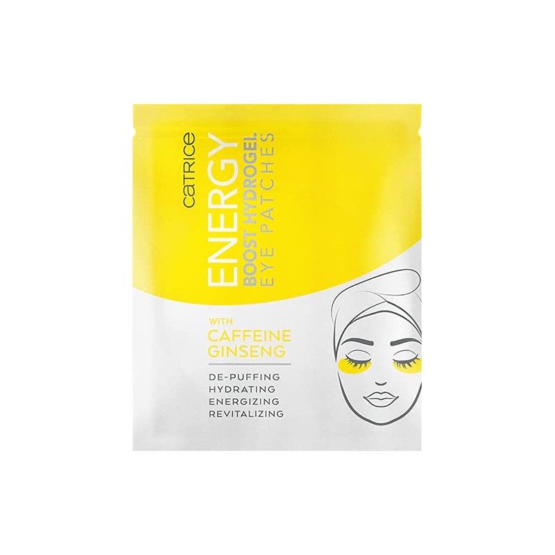 Catrice Energy Boost Hydrogel Eye Patches, Transparent, Nourishing, Cooling, Revitalising,