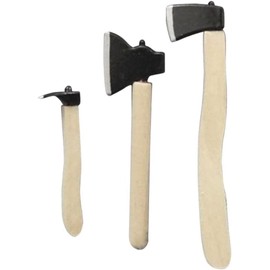 3Pcs 1/12 Miniature Axe Dollhouse Decoration Accessories Best Gift or Vintage Office Desk Decoration(ZS177)