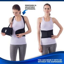 NYOrtho Back Brace Lumbar Support Belt - for Men and Women | Instantly Relieve Lower Back Pain | Maximum Posture and Spine Support, Adjustable, Breathable with Removable Suspenders | 8XL 66-70 in.