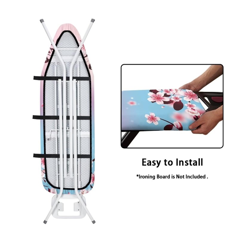 Oamsistay Cherry Blossom Ironing Board Cover and Pad 15 x