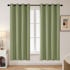 Deconovo Deconovo Thermal Blackout Curtains Super Soft Eyelet Curtains for Bedroom 46 x 72 Inch Sage Green 2 Panels
