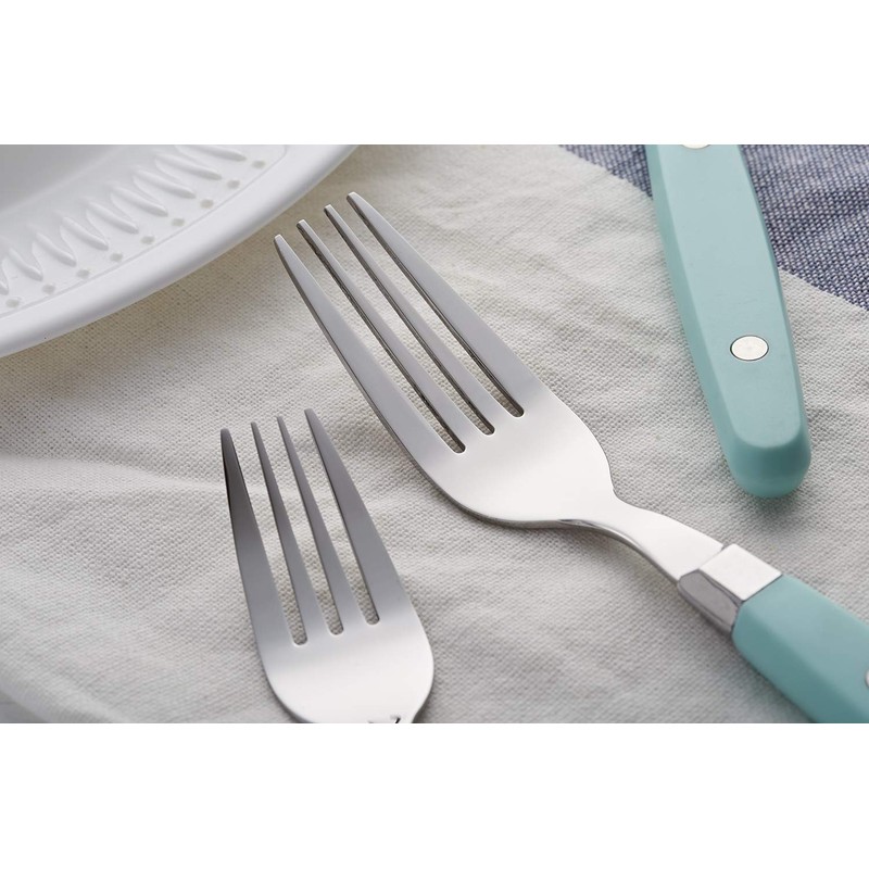 ANNOVA Silverware Set Stainless Steel Cutlery Color Handle With Rivet/Retro