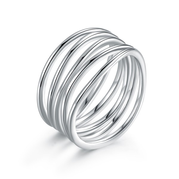 Barzel Rhodium Plated Statement Ring (6)