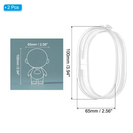 uxcell 2Pcs Clear Figure Display Bag, 3.94" Clear Dolls Display Bag PVC Portable Small Mini Dolls Pouch Carrying Case Storage Bag Keychain Charm for Showing Off Boxes Dolls(Oval Clear)