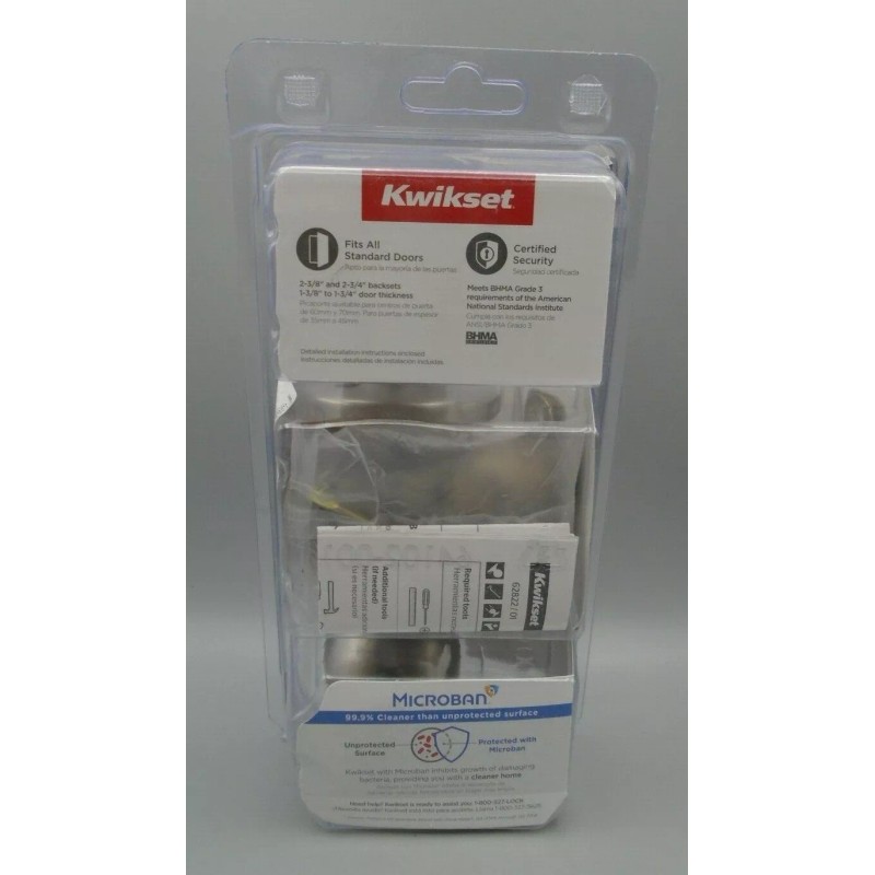 Kwikset Door Knob Brushed Nickel Kwikset Entry Keyed Handle Bath