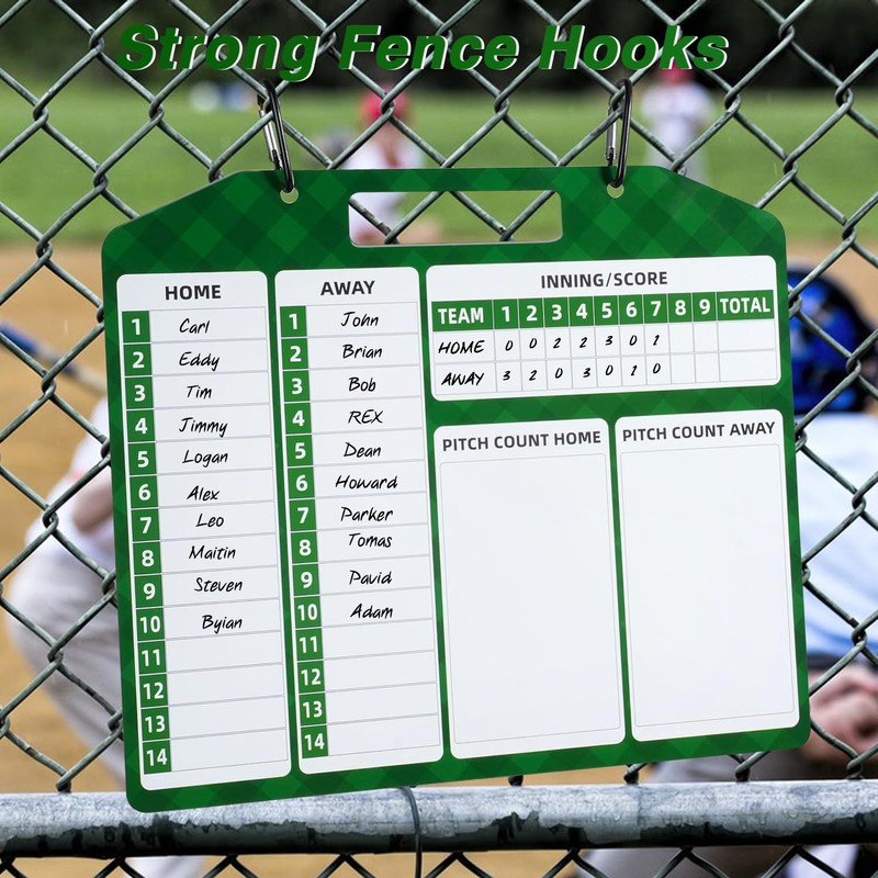 Magnetic Baseball Coach Clipboard, Dry Erase Tactical Baseball Lineup Board,