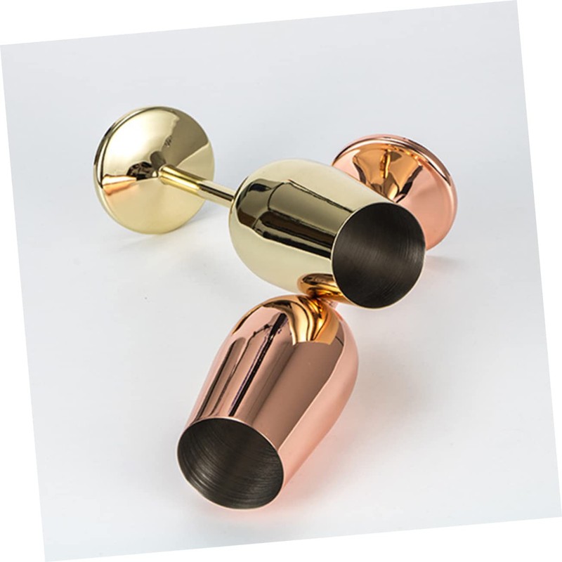 LABRIMP Stainless Steel Goblet Gold Plating Unbreakable Wine Cup for
