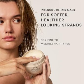 OUAI Máscara de Tratamiento para Cabello Fino a Medio - Mascarilla Hidratante para Ayudar a Reparar las Mechas y Aumentar el Brillo - Con Manteca de Karité, Queratina y Pantenol - Libre de Parabenos