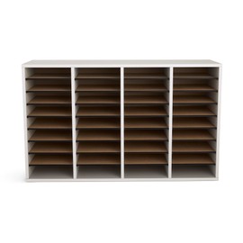 Safco Wooden Paper and Mail Organizer for Home Office and Classroom, Adjustable Shelves and Stackable