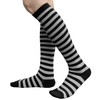 COUVER Women Thin Striped Cotton Tube Socks Long Stretch Soft