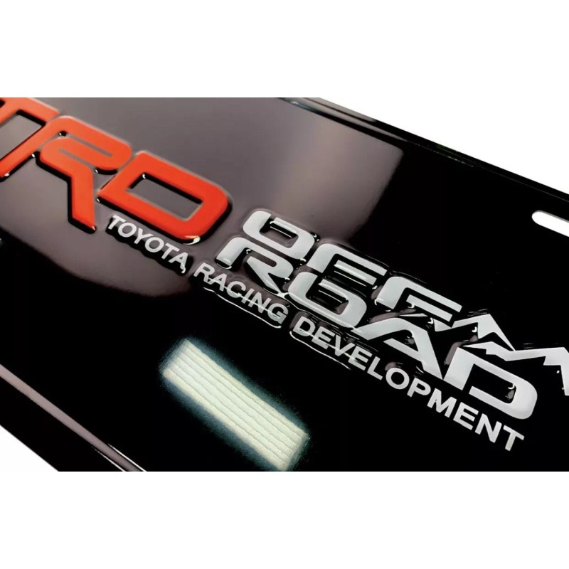 TRD OFF ROAD Embossed Aluminum License Plate Toyota Racing Development