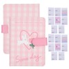2Sets A6 Magnetic Buckle Notebook Binder Cute Bunny Pattern Daily