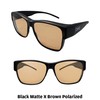 DANG SHADE MONDO JP BLACK MATTE X BROWN POLARIZED, O/C