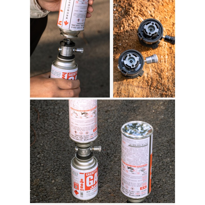 CAMPINGMOON Butane Gas Cartridge Transfer Camping Cassette Canisters Gas Adapter