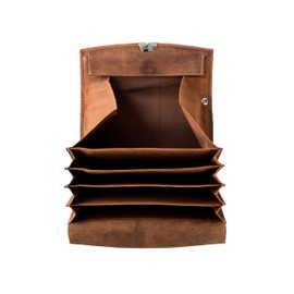 GERMANUS Toni Waiter's Wallet, Gastro Wallet, Real Leather, Wild Brown