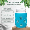 Sili Wraps Mason Jar Wraps, Silicone Sleeve Protector For 16oz
