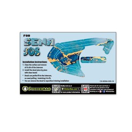 MC MOTOPARTS Protective Cover Decal Wrap Sticker 2 pcs Blue Marble Compatible with Sena 50S