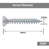 TERF® 5.0mm X 40mm Pozi Flat Double Countersunk Stainless Steel