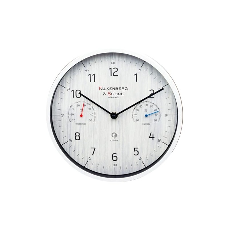 Falkenberg & Söhne Radio Wall Clock with Wood Effect Dial,