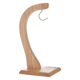 Premier Housewares 1103974 Fruit Bowl With Banana Hook Rubberwood Banana Tree Stand Wide Base Fruit Basket With Banana Hook (H X W X D): 30 X 14 X 17