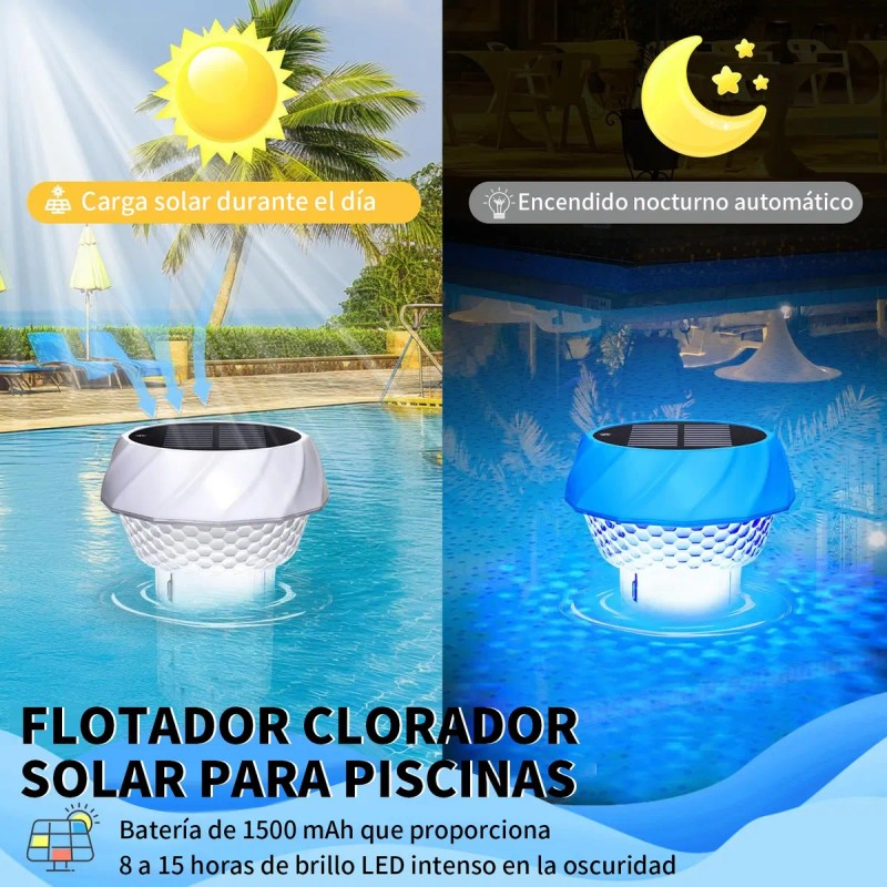 Luces Para Alberca,flotador Solar Cloro Piscina,accesorios