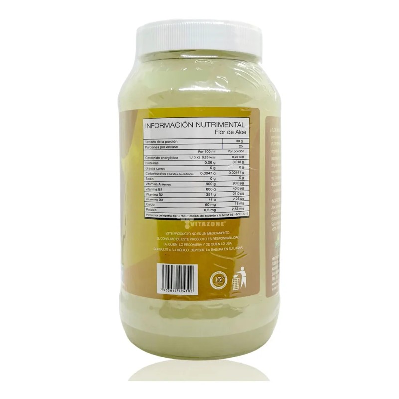 Pulpa De Aloe Vera 100 Aloe Barbadensis Sábila Natural