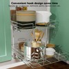 2 Tier Pull Out Cabinet Organizer Heavy Duty Sliding Drawer