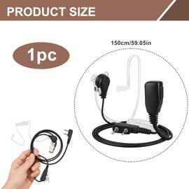 Lotnery Radio Earpiece with Mic and Air Duct, PTT Included, Compatible with Motorola Q5 Q9C1200 SMP418 A8i for Security Bodyguard Surveillance