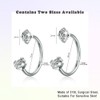 TOPBRIGHT 12PCS 316L Stainless Steel Horseshoe Nose Rings - 20G