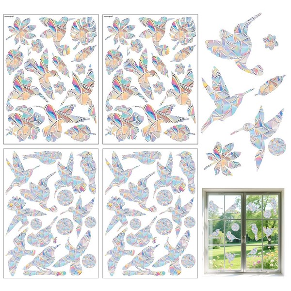 FDKYOEK 62 PCS PCS Bird Window Clings, Bird Anti-Collision Window