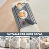 LOVYANXUE Bamboo Sofa Arm Tray Table, Foldable Couch Arm Tray,