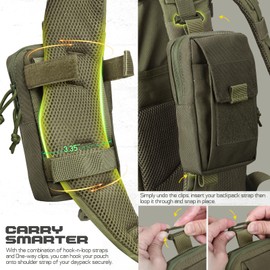 LIVANS Tactical Backpack Accessories Pouch, Molle Accessories Shoulder Strap Attachment Pouches Utility EDC Phone Pouch Sport