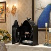 ChimeTide Vintage Bird Mantel Clock with Hidden Safe, Antique Black