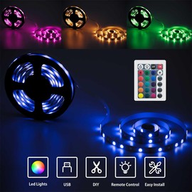 Fenge Dual Monitor Stand, Monitor Stands Riser for 2 Monitors, 42.5 Inch Monitor Stands Shelf with 12 Color LED Light for Office Desk