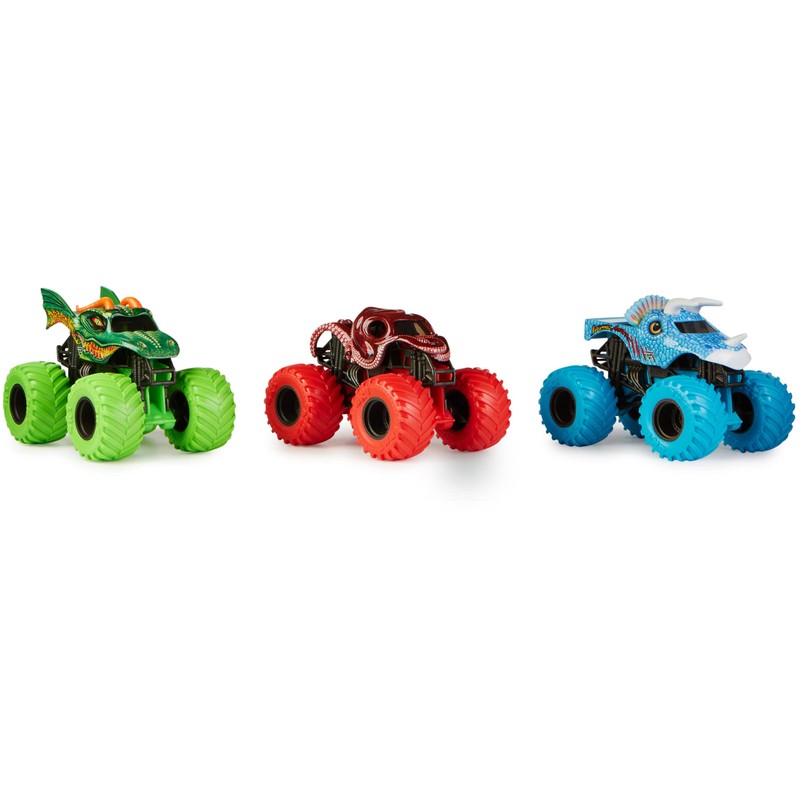 Monster Jam, 3 Pack Charged Beasts (Dragon, Octon8 and Ice