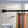 Clear Shower Curtain Rod Holder, Adhesive Shower Rod Holder for