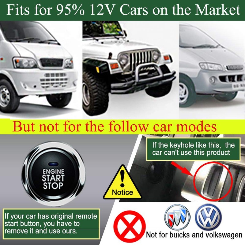 Universal Car Remote Engine Starter Push Engine Start for Car