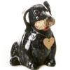 EnigmaSupplies Adorable Ceramic Puppy Dog Figurine | Black