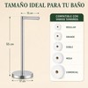 JeeLeeko Portarollos Papel Higienico,Acero Inoxidable,5 Rollos,Plata