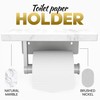 STYLWARE 2 Shelve Toilet Paper Holder with Natural Marble Shelf,