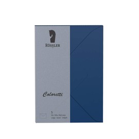 Rössler Coloretti envelopes, 80 GSM, C6, 5 Pieces Jeans Colour