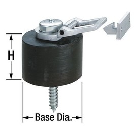 Rockwood 464.26D Stainless Steel Heavy Duty Door Stop with Holder, 2" Depth x 1-3/4" Height, Satin Finish