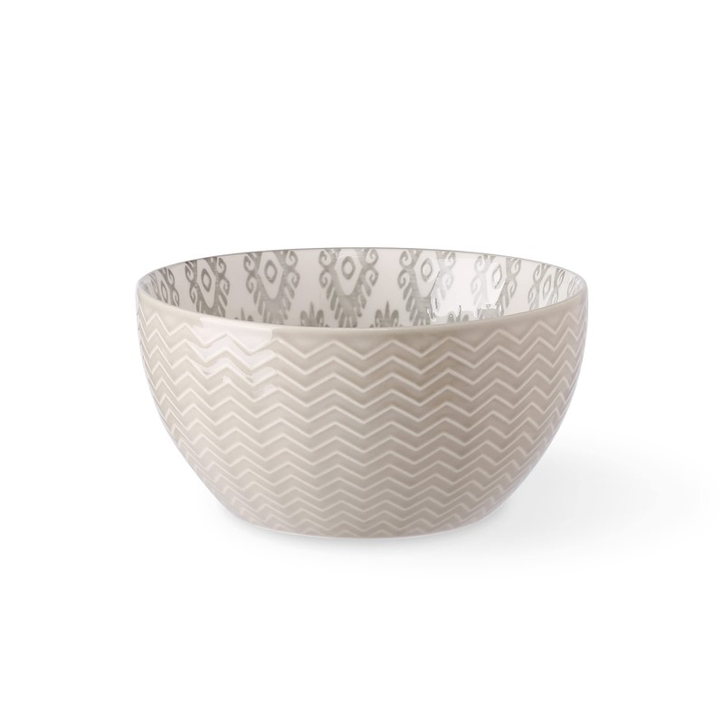 Signature Housewares Pad Print Set of 4 Assorted Bowls 6",