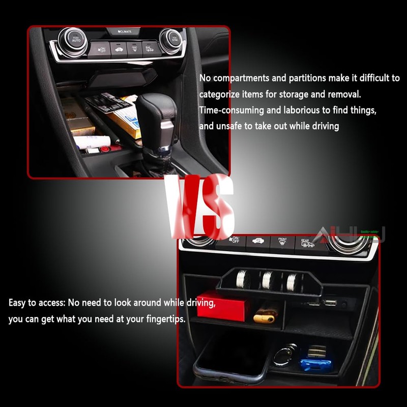 AJHLJ® for 10th Gen Civic Central Console Storage Box Coins