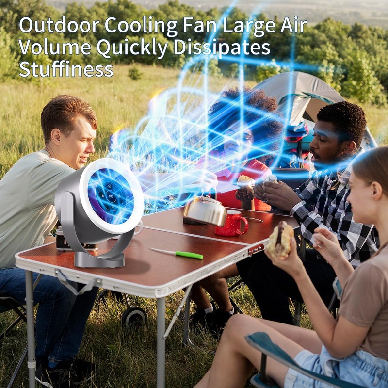 Desk Fan with LED Touch Screen & Ultra Quiet <35dB