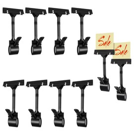 Price Tag Holder, Pack of 10 Price Tag Holders for Clamping, Price Tag Stand Clip, Clip Sign Holder for Shopping Malls, Wet Markets, Supermarkets