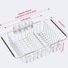 Fanbsy Dish Drying Rack in Sink, Extendable Stainless Steel Dish