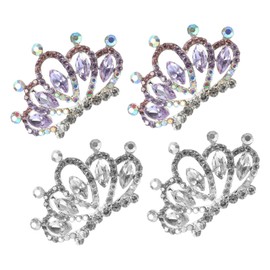 Baluue 4pcs Rhinestone Hair Comb for Weddings and Special Occasions Elegant Flower Girl Accessories Comb for Brides and Bridesmaids