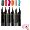 6 Piezas Pen Esmalte de Esmalte de Uñas, Rotuladores de